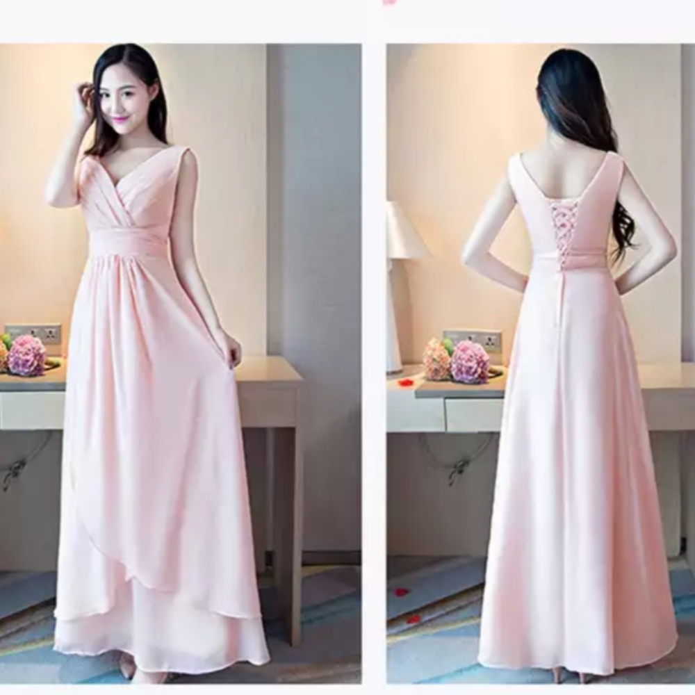 Blush bridesmaid/ special occasions/ prom dress